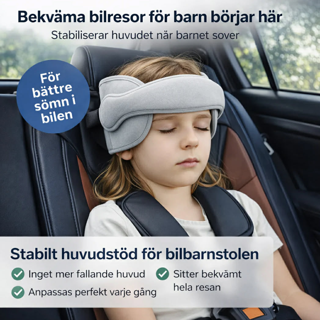 Barnsäkert Huvudstöd - för Bilfärd